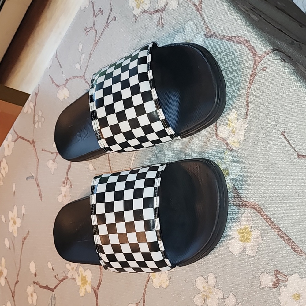 New Mens Vans Checkerboard Sandals size 12